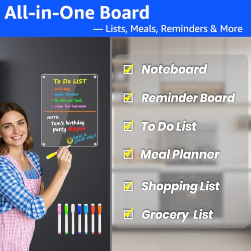 Acrylic Magnetic Whiteboard for Fridge