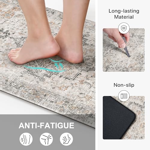 Anti Fatigue Kitchen Mats for Floor 2PCS (2 Count)