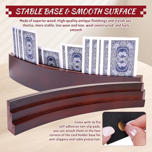 Playing Card Holders for Kids Adults Seniors (4 Count)