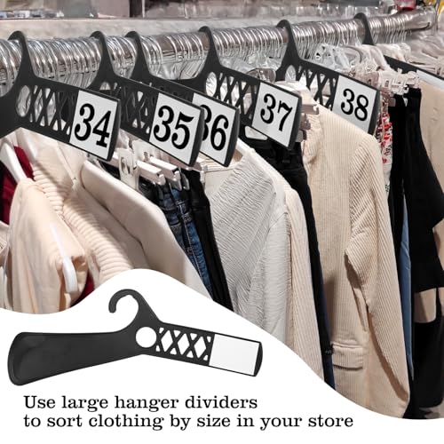 1 Pcs Large Closet Dividers and White Blank Cards 18 Inch Clothing Rack Size Dividers for Hanging Clothes