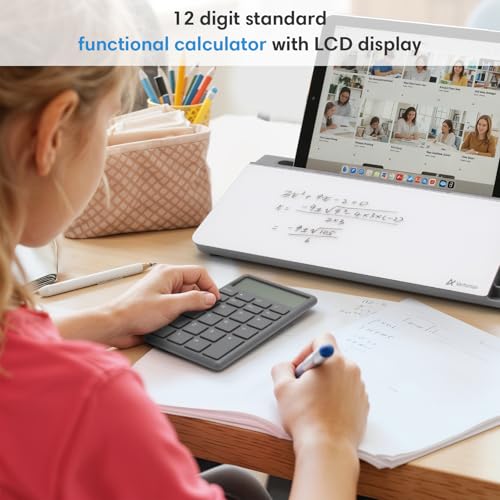 Glass Desk Whiteboard with Calculator