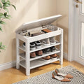 Shoe Rack Bench Seat Rubberwood 3