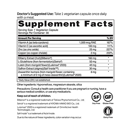 Dr. Whitaker's Vision Essentials Ultra with Lutein for Eye & Vision Health (30 Count)