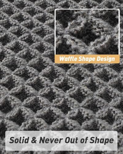 Upgraded Waffle Bath Mat Ultra Absorbent Non Slip Bathroom Mat