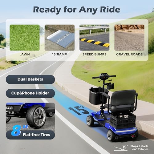Mobility Scooter for Adults with Spare Battery