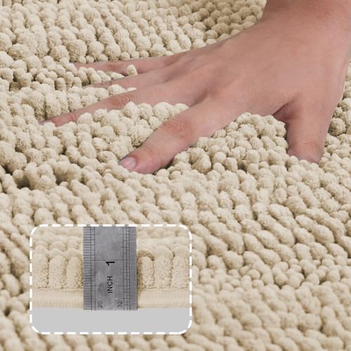 2 Piece Bathroom Rug Set with Toilet Mat (7.22 Sq Ft)