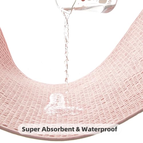 Large Bathroom Rugs Non Slip Washable Bath Rugs Super Absorbent Bathroom Rug Thin Quick Dry Low Pile Bath Mats