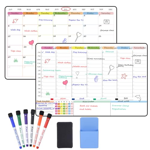 Adhesive Dry Erase Calendar for Wall