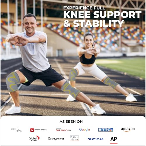 Compression Knee Brace for Women & Men (2 Count)