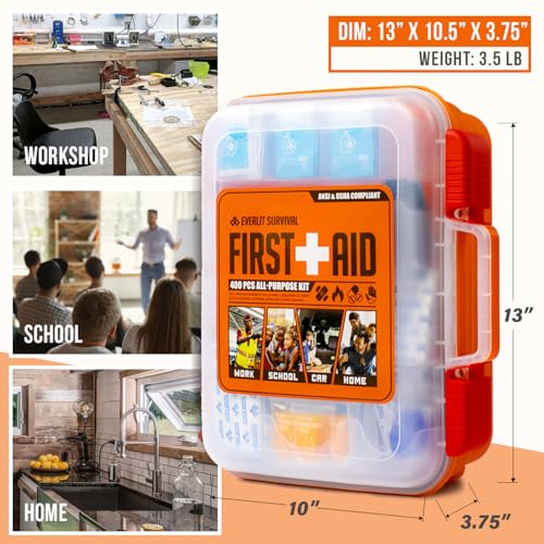 400 Pcs OSHA Compliant First Aid Kit