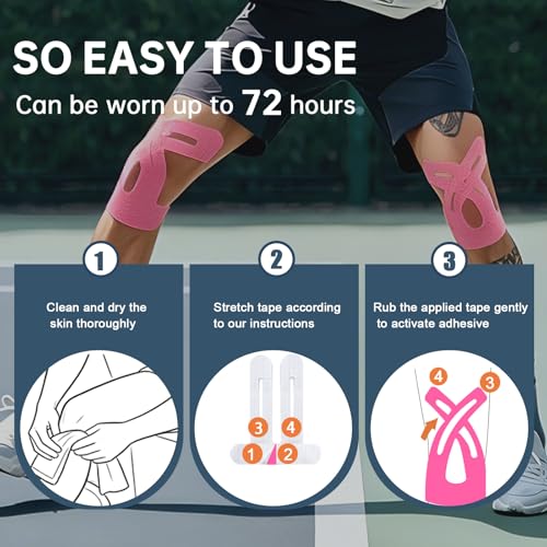 Precut Kinesiology Tape for Knees (10 Count)
