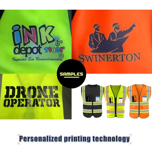 High Visibility Reflective Safety Vest with Pockets Custom Your Logo Safety Workwear