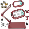 12X Square Magnifying Glass with Light and Stand