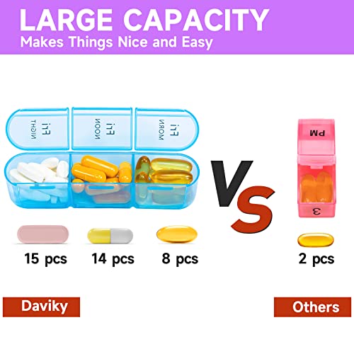 Weekly Pill Organizer 3 Times a Day