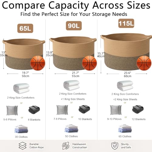 115L Extra Large Blanket Basket