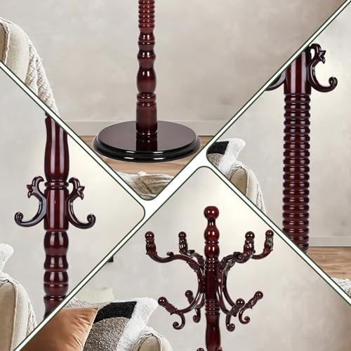 73" Wooden Coat Rack Stand