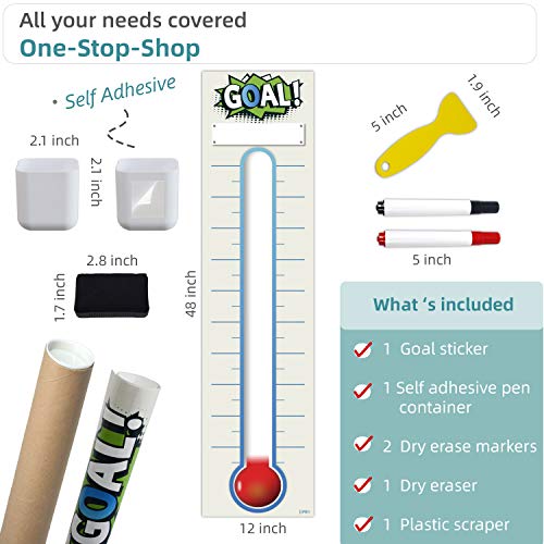 Fundraising Thermometer Chart Goal Tracker Decal