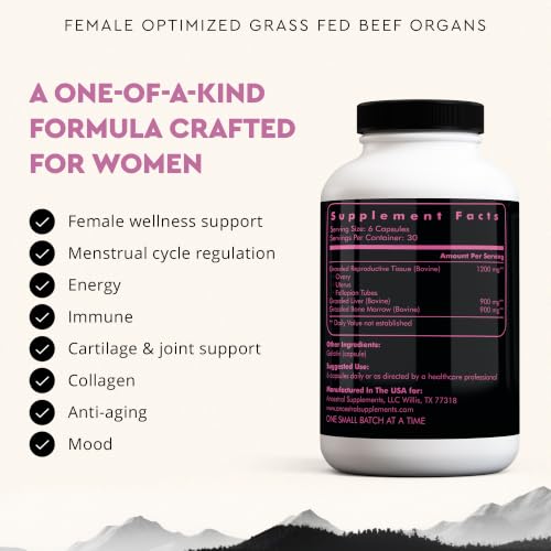 Primal Beef Organ Supplement for Women (180 Count)