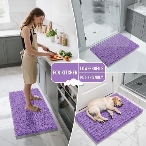 Large Bathroom Rugs Non Slip Washable 36x24 Inch