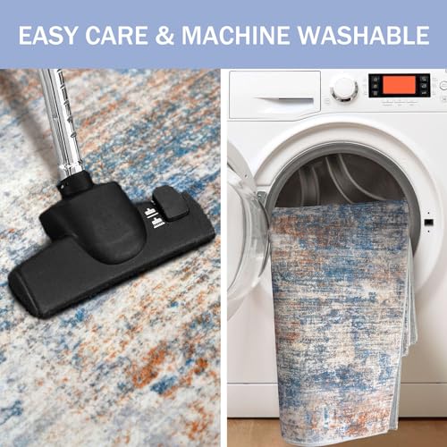 Abstract Runner Rug 2x7 Ft Washable Runners for Hallways (14.8333 Sq Ft)