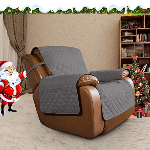 Oversized Recliner Cover Reversible Couch Cover Sofa Cover for Living Room Water Resistant Furniture Protector with Elastic Straps for Pets Dog