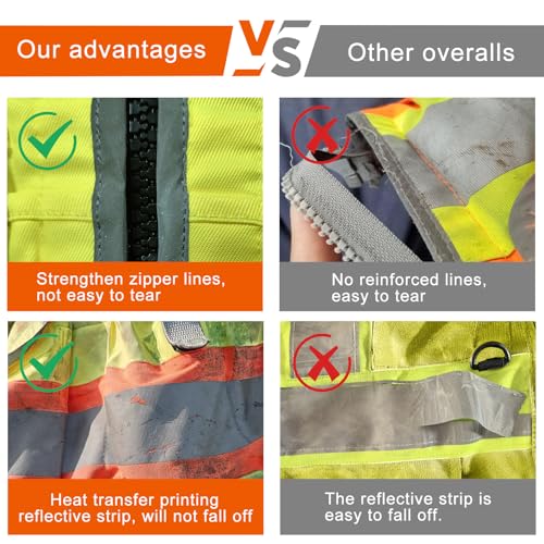 High Vis Reflective work security construction Heavy Woven Two Tone Engineer Vest