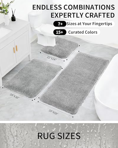 Bathroom Rugs Non Slip Washable 70x24 (16.8 Sq Ft)