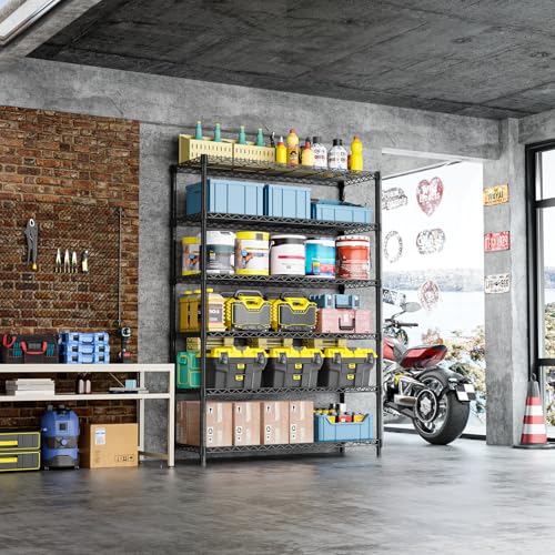 6 Tier Heavy Duty Metal Wire Shelving Unit