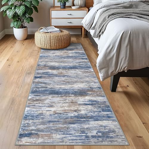 Modern Abstract Washable Rug Runner 2x7 Hallway Runner Rug Non