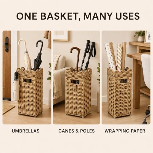 Woven Umbrella Holder for Entryway