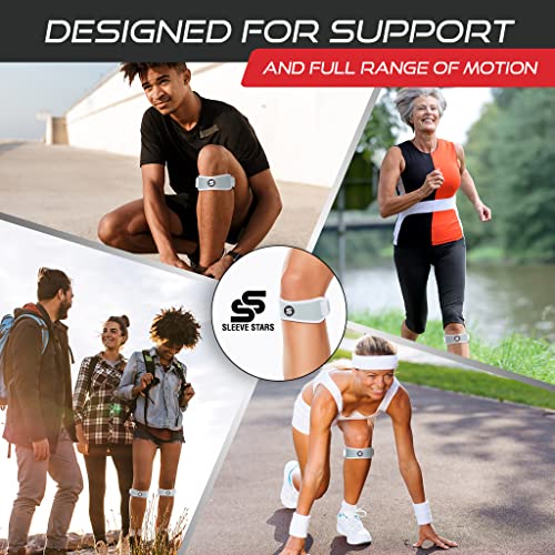 Sleeve Stars Swedish Brand Patellar Tendon Support Strap for Women & Men Effective Osgood Schlatter Knee Brace Youth & Kids Knee Brace with 3 Adjustable Length fits 12"