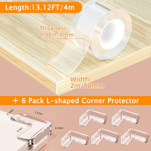 Clear Soft Corner Protectors for Furniture Strip (13.12 Foot)