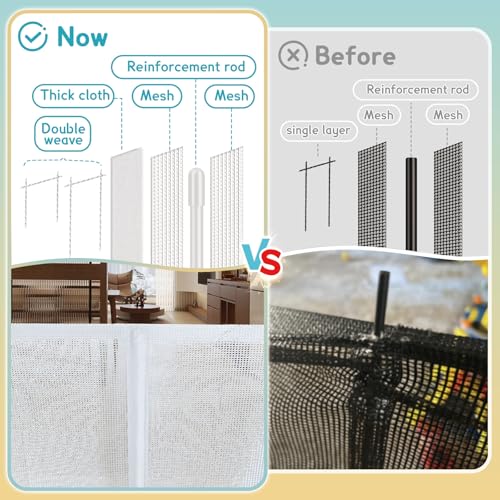 140'' Retractable Baby Gates Extra Wide