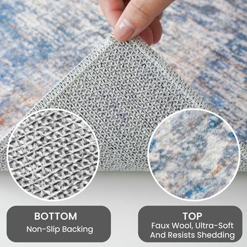 Abstract Runner Rug 2x7 Ft Washable Runners for Hallways (14.8333 Sq Ft)