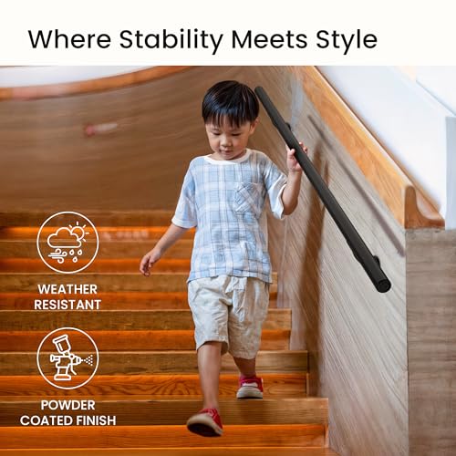 Meranti Aluminum Handrail for Indoor or Outdoor Steps and Stairs