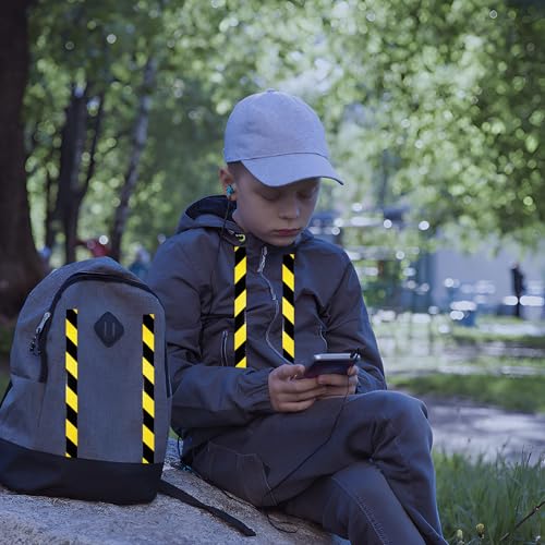 Yellow Black Reflective Tape Outdoor Waterproof 8 inch X 66 feet