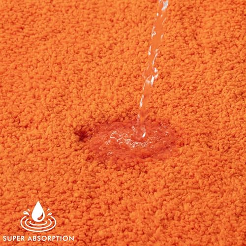 Fall Orange Bathroom Runner Rugs Soft Microfiber Bath Mat 16x60 Inch