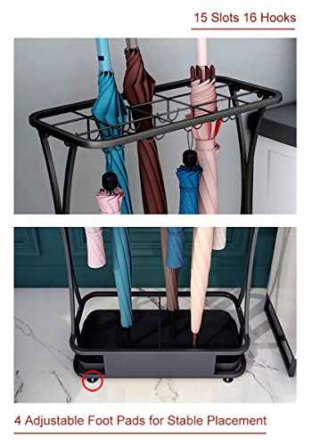 Umbrella Holder Entryway Umbrella Display Stand Rack Umbrella Container Cane Rack Walking Stick Stand Golf Club Organizer Metal Home Office Patio Decor Indoor Outdoor Stored 31 Umbrellas