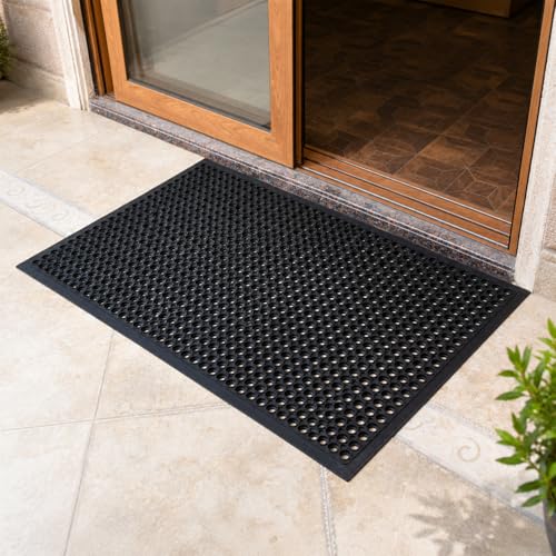4 Pack 36"x24" inch Entrance Rubber Drainage Floor Mats (2 Count)