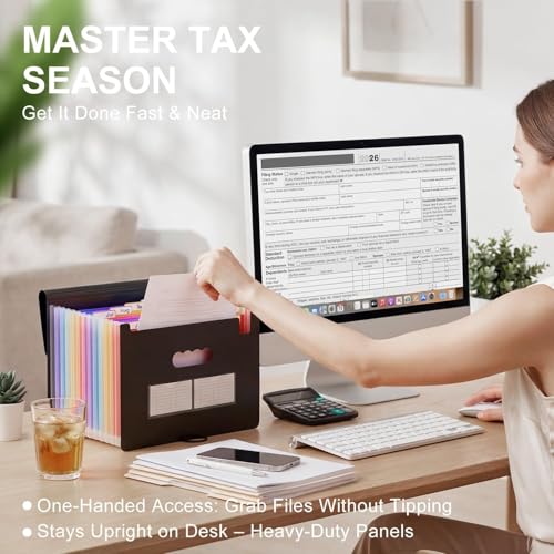 10 Pack Accordion File Folders (10 Count)