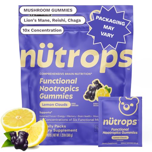 Nutrops Nootropics Mushroom Gummies for Brain Health (224 Count)