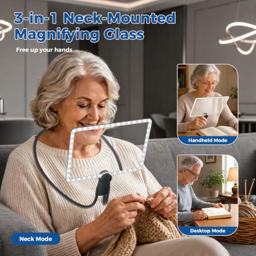 Rechargeable 5X Magnifying Glass with Light