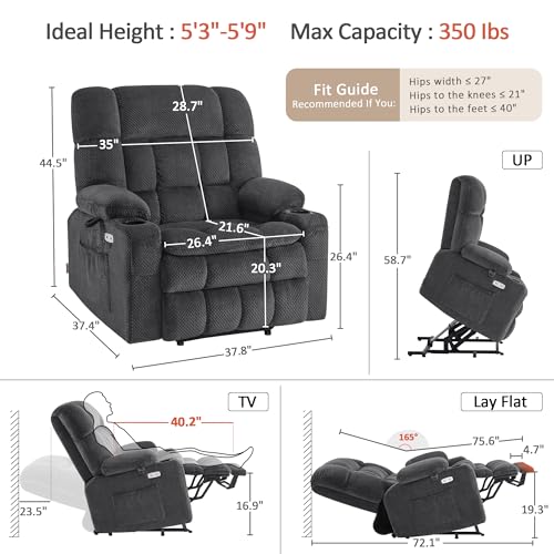 Dual Motor Power Lift Recliner Chair for Elderly R7897