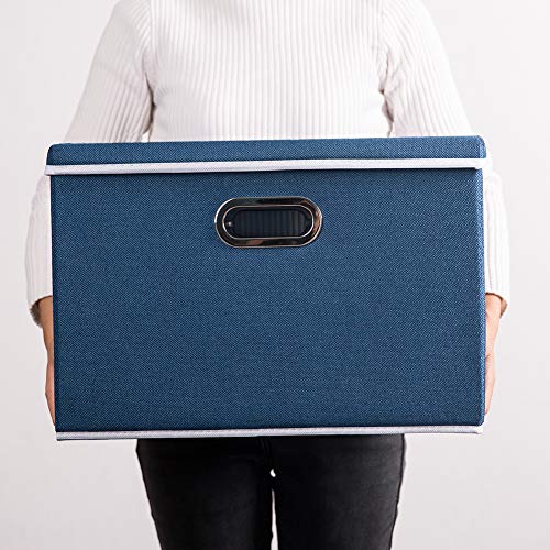 Large Collapsible Storage Bins with Lids [3 (3 Count)