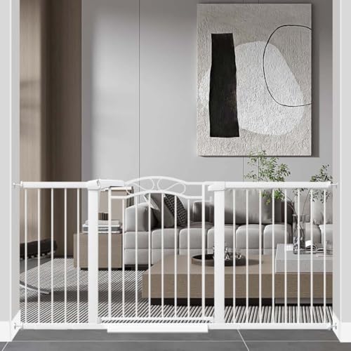 65.4" 68.1" Extra Wide Press Mounted Baby Gate Indoor for Kids Or Pets Walk Thru No Drill Long Dog Gates for The House Doorway Child Safety Gate