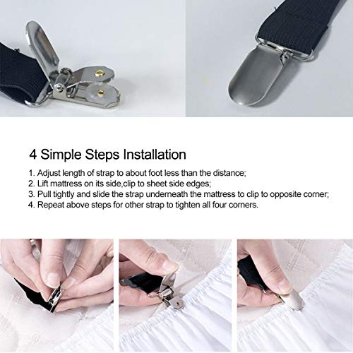 Bed Sheet Clip Straps (4 Count)