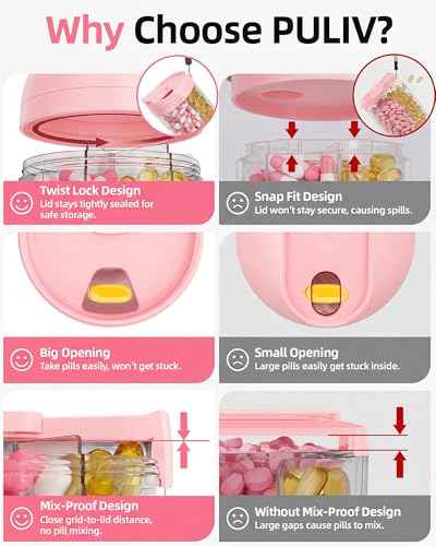 Large Pill Bottle Organizer Anti