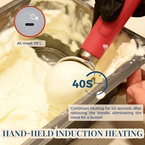Heated Ice Cream Scoop Rechargeable