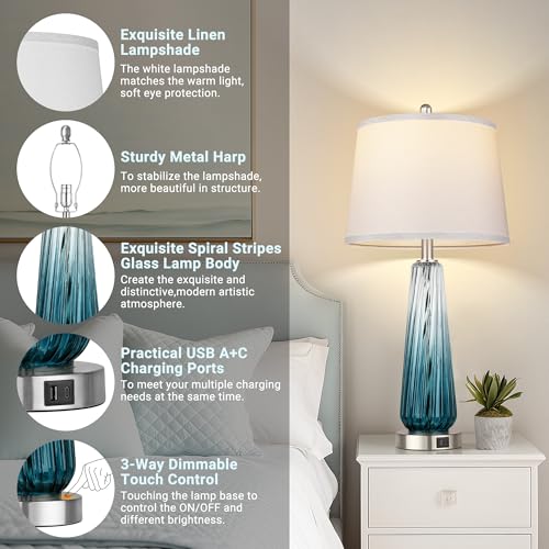 Glass Table Lamps for Living Room