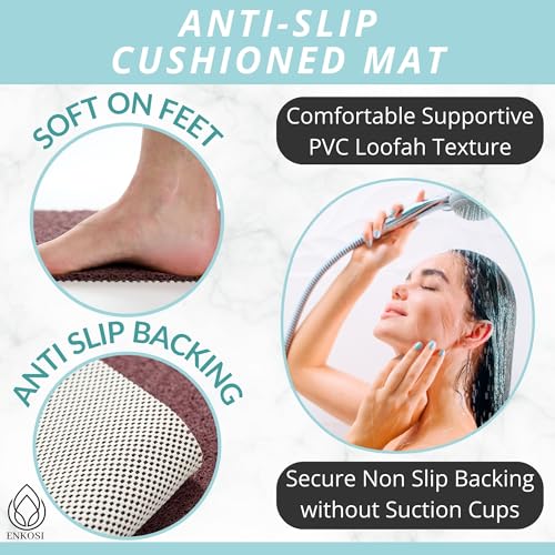 Loofah Non Slip Shower Mat & Bath Mat